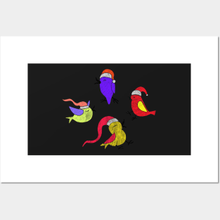 Bird Christmas Gifts - Red Posters and Art